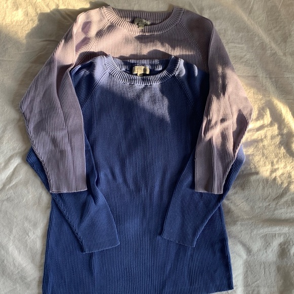 ATTITUDE | 2 sweaters, 1 Medium lilac, 1 large blue, same styles 100% cotton - Picture 1 of 6